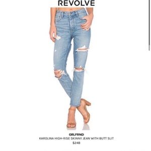 GRLFRND karolina jeans with butt slit